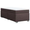 vidaXL Sommier &agrave; lattes de lit avec matelas Marron fonc&eacute; 90x200 cm