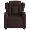 vidaXL Fauteuil de massage inclinable Marron fonc&eacute; Tissu