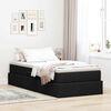 vidaXL Lit avec rangement et matelas Noir 90 x 190 cm Polyester