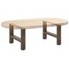 vidaXL Pieds de table basse en acier naturel 2 pi&egrave;ces 50 x (30-31) cm Acier