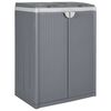 vidaXL Poubelle avec 2 portes gris 65x45x88 cm PP
