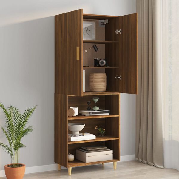 vidaXL Armoire murale suspendue Chêne marron 69,5x34x90 cm