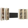vidaXL Meubles TV 4 pcs Chêne sonoma 30,5x30x110 cm Bois d'ingénierie