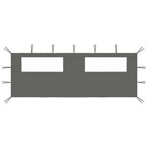 vidaXL Paroi lat&eacute;rale de belv&eacute;d&egrave;re avec fen&ecirc;tres 6x2 m Anthracite