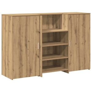 vidaXL Bureau r&eacute;ception ch&ecirc;ne artisanal 155x50x103,5cm bois ing&eacute;nierie