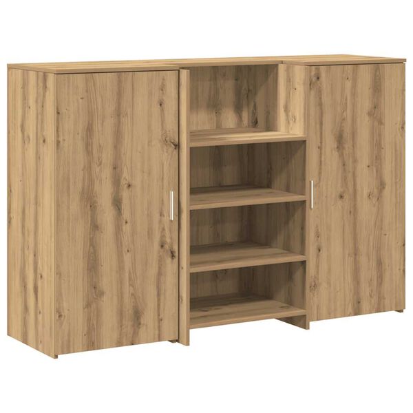 vidaXL Bureau r&eacute;ception ch&ecirc;ne artisanal 155x50x103,5cm bois ing&eacute;nierie