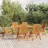 vidaXL Ensemble &agrave; manger de jardin 7 pcs Bois de teck solide