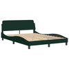 vidaXL Cadre de lit sans matelas vert fonc&eacute; 120x200 cm velours