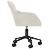 vidaXL Chaise pivotante de bureau Cr&egrave;me Velours