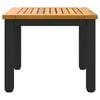 vidaXL Table de jardin Naturel et Noir 45 x 45 x 38 cm