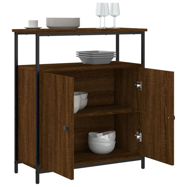 vidaXL Buffet ch&ecirc;ne marron 70x30x80 cm bois d'ing&eacute;nierie