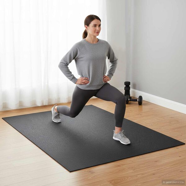 vidaXL Tapis de Protection Sport Noir 150 x 75 x 0.6 cm PVC