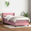 vidaXL Sommier &agrave; lattes de lit avec matelas rose 80x220 cm velours