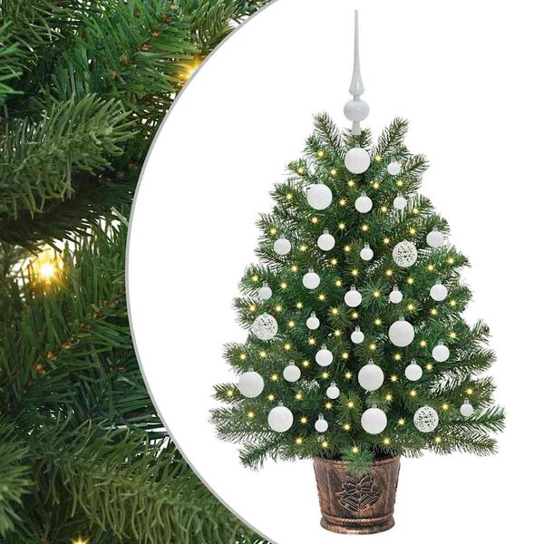 vidaXL Sapin de No&euml;l artificiel avec 150 LED Vert 95 cm PE et PVC