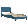 vidaXL Cadre de lit sans matelas bleu 90x190 cm velours