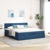 VidaXL Cadre de lit ottoman avec matelas bleu 200x200 cm tissu