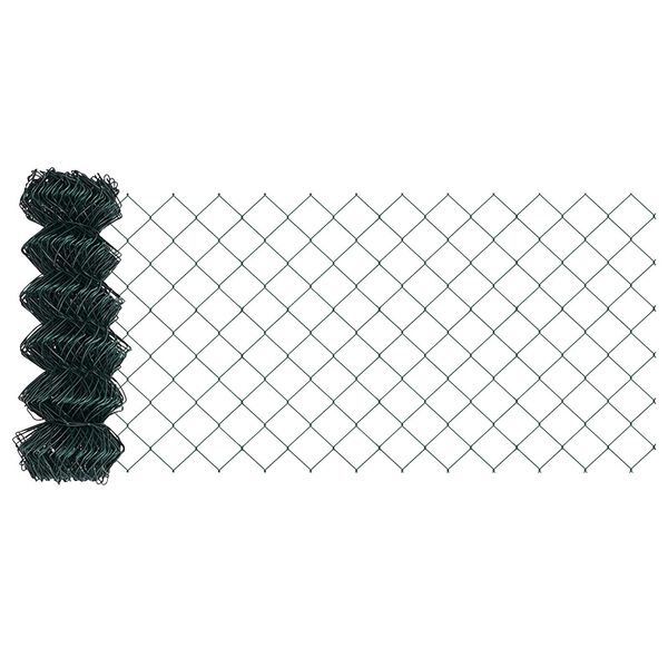 vidaXL Poteau de cl&ocirc;ture. Vert 10 x 0,6 m (maille 60 x 60 mm)