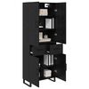 vidaXL Haut Armoire avec tiroir 2 pcs Ch&ecirc;ne noir 69,5 x 34 x 180 cm