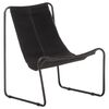 vidaXL Chaise de relaxation Noir Cuir v&eacute;ritable