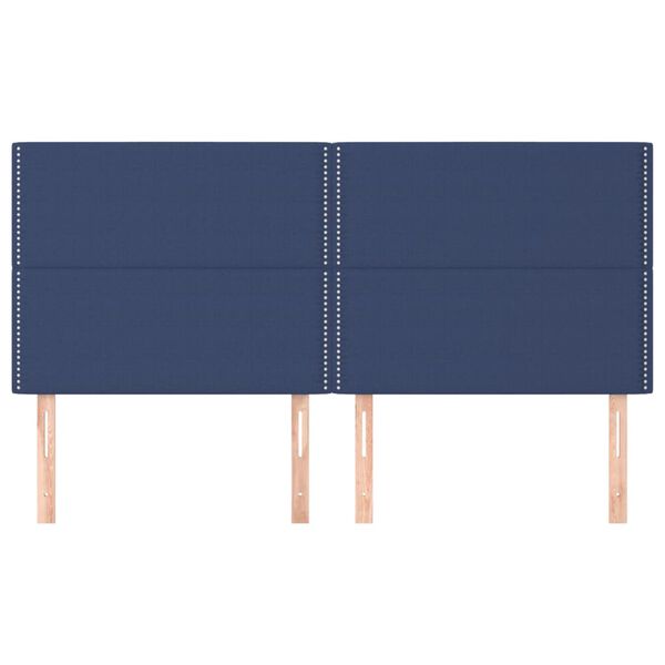 vidaXL T&ecirc;te de lit Bleu 180x5x118/128 cm Tissu