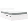 vidaXL Lit avec tiroirs et matelas blanc 120x200 cm bois massif de pin