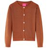 Cardigan pour enfants tricot&eacute; cognac 92