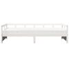 vidaXL Lit de jour avec matelas blanc 90x200 cm bois de pin massif