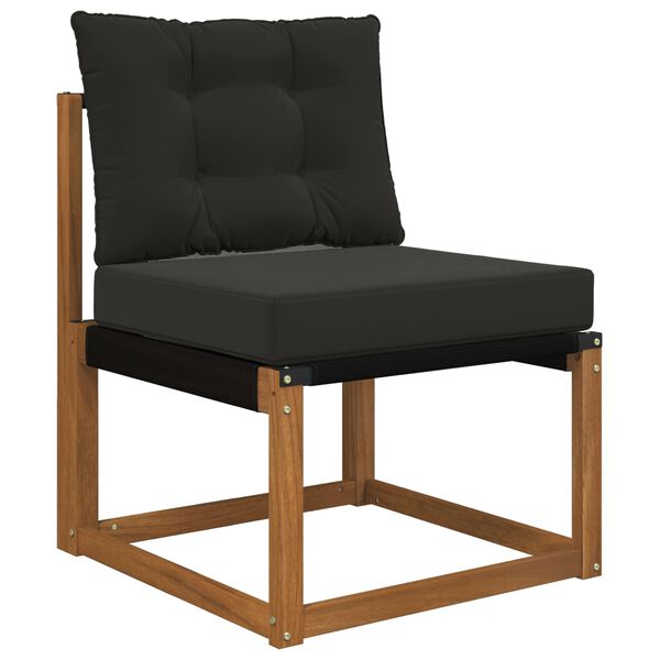 vidaXL Coussin de canap&eacute; d'ext&eacute;rieur 2 pcs Noir Polyester