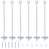 vidaXL Ancre de terre 6 pc &Oslash;10 x 60 cm M&eacute;tal galvanis&eacute; Argent&eacute;