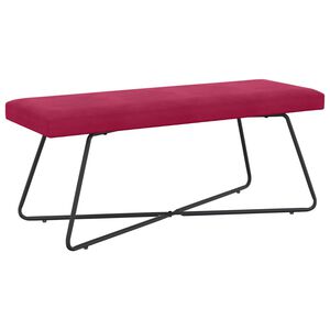 vidaXL banc Bordeaux 110 x 40 x 45 cm Velours