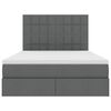 vidaXL Lit avec rangement et matelas Gris fonc&eacute; 140 x 190 cm Polyester