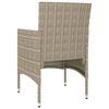vidaXL Jeu de chaise et tabouret de jardin 4 pcs Résine tressée Beige