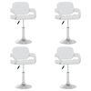 vidaXL Chaises pivotantes &agrave; manger lot de 4 Blanc Similicuir
