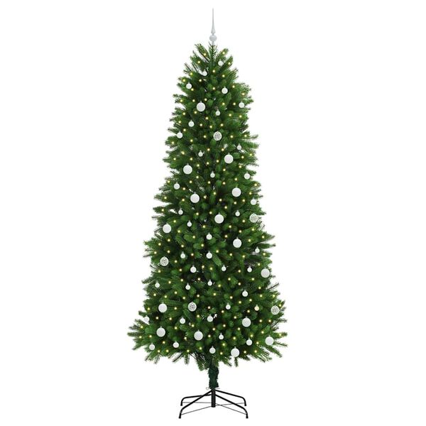 vidaXL Sapin de No&euml;l avec 300 LED avec support Vert 240 cm PE