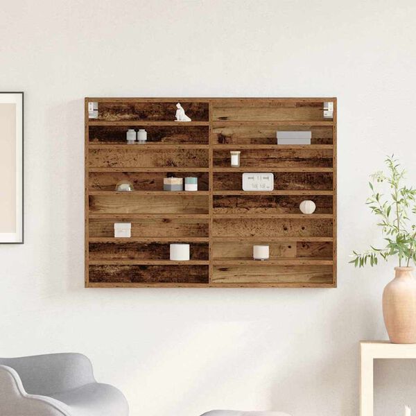 vidaXL Vitrine Bois ancien 100 x 8,5 x 75 cm Bois d'ing&eacute;nierie