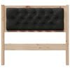 vidaXL T&ecirc;te de lit Autre Marron et noir 90 cm Bois massif en pin