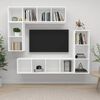 vidaXL Ensemble de meubles TV 4 pcs Blanc Bois d'ingénierie