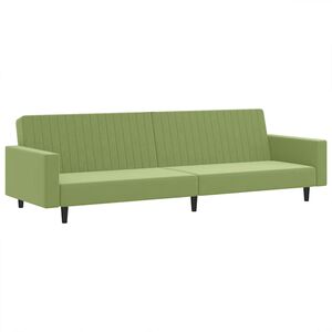 vidaXL Canap&eacute;-lit &agrave; 2 places vert clair velours
