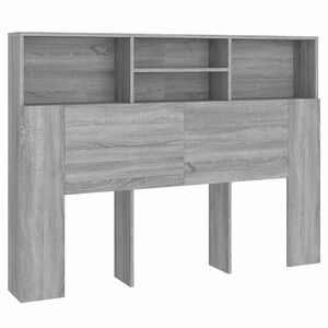 vidaXL Armoire de t&ecirc;te de lit Sonoma gris 140x19x103,5 cm