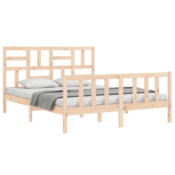 vidaXL Cadre de lit sans matelas bois de pin massif