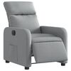 vidaXL Fauteuil inclinable &eacute;lectrique Gris clair Tissu