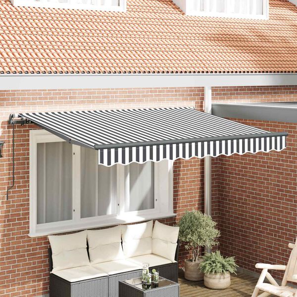 vidaXL Auvent R&eacute;tractable Anthracite 250 x 200 cm tissu