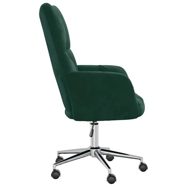 vidaXL Chaise de relaxation Vert fonc&eacute; Velours