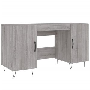 vidaXL Bureau sonoma gris 140x50x75 cm bois d'ing&eacute;nierie