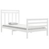 vidaXL Cadre de lit sans matelas blanc 100x200 cm bois massif