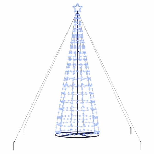 vidaXL Arbre de No&euml;l LED avec 800 LED avec support Bleu 400 cm Fer