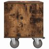vidaXL Table de chevet Ch&ecirc;ne fum&eacute; 40,5 x 40 x 48 cm Bois d'ing&eacute;nierie