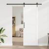 vidaXL Porte coulissante ORKDAL Blanc et Noir 83 x 232 cm Pin massif