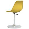 vidaXL Chaises &agrave; manger pivotantes lot de 2 jaune PP