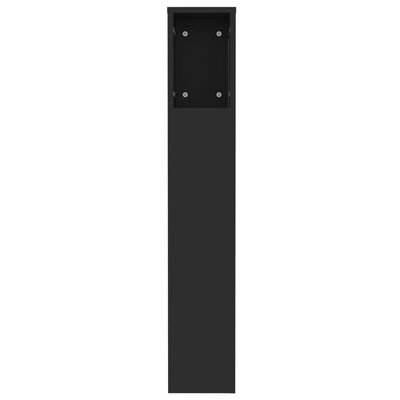 vidaXL Armoire de tête de lit noir 120x18,5x102,5 cm